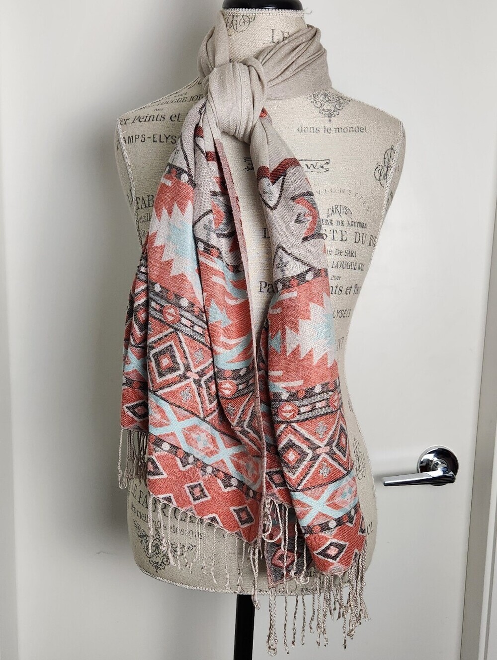 Southwest Aztec Pashmina Shawl Scarf